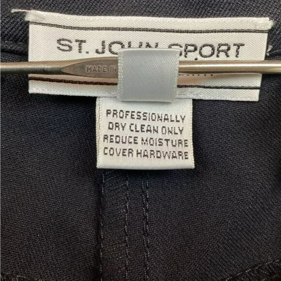 St. John Sport Womens Black Pants Size 4 Made In USA Dry Clean Only - Picture 9 of 10